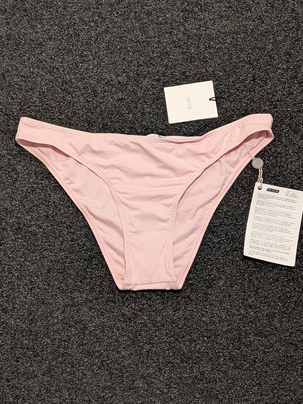 Onia Light Pink Ballet Slipper Tricot Ashley Bikini Bottom Size Large
